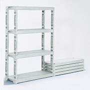 ビルトアップ式粘土作品乾燥棚 グレー L-4型 組立式