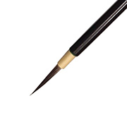 熊野筆｜面相筆 (黒狸毛・黒ぎり) 中 サズ仕様