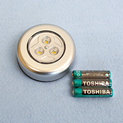 プッシュLEDライト 暖色（電池付）