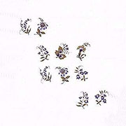 デザイン転写紙セット (有鉛) ＮＯ．１１　花 2×1.5cm　２５ピース